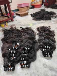 100% sin procesar indio Remy solo donante cabello crudo tejido Color Natural extensiones de cabello humano suave máquina de trama doble Chennai - Product Image 2
