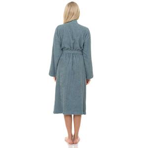 ชุดคลุมอาบน้ำผู้หญิงไซส์ใหญ่สุดหรูแบบสั่งทำพิเศษ ปี 2026 ผ้าวาฟเฟิลคอตตอน 100% แห้งเร็ว ระบายอากาศได้ดี เนื้อผ้านุ่ม โลโก้ด้านหน้า - Product Image 1