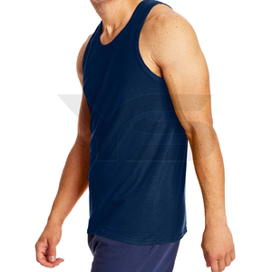 Camiseta sin mangas para hombre de marca personalizada de calidad superior Nuevo diseño Transpirable Casual Gym Fitness Top Color sólido a precio barato - Product Image 6