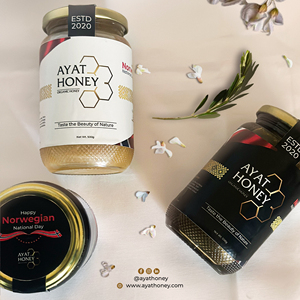 Miel Blanca Premium Ayat (100% Cruda y Orgánica Adey Abeba/Sage) con Enzimas de Polen Naturales y Aminoácidos, Vida Útil de 2-3 Años - Product Image 1