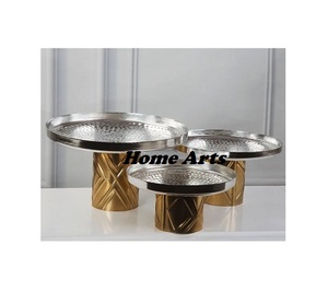 Ensemble de 3 bol à dessert de différentes tailles avec support Bol à chocolat de forme ronde au design fantastique avec support - Product Image 1