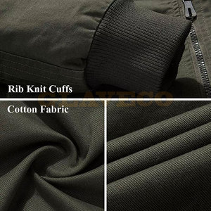Veste d'hiver pour homme respirante et personnalisée avec col montant et logo frontal, 100% coton, design écologique - Product Image 6