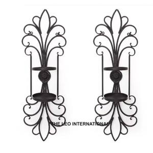 Décoration murale moderne en fer forgé noir en forme de feuille, provenant d'Inde, idéale pour les festivités de Noël - Product Image 5