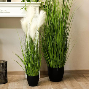 Herbes artificielles herbe de pampa blanc Large120 150 <span class=keywords><strong>cm</strong></span> plante en pot fleurs ornementales fronde décor roseau vert <span class=keywords><strong>pas</strong></span> <span class=keywords><strong>cher</strong></span> Stock doux - Product Image 1