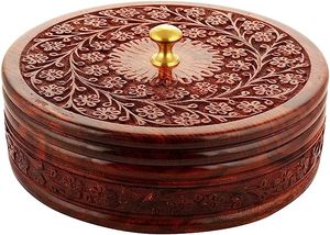 Cuencos de bambú de madera para el hogar altamente duraderos, ensaladera de madera de bambú amigable con cuchara para ensalada de FWE - Product Image 2