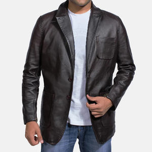 Veste de moto en peau de mouton à prix de gros, manteau long décontracté, personnalisé, nouveau design OEM, fait main, logo frontal, écologique - Product Image 5