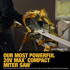 Sierra Ingletadora Eléctrica de Doble Bisel de Grado Industrial de 20V con Batería para Cortar Metal y Madera - Product Image 3