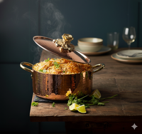 Casserole classique en acier inoxydable épais martelé, isolée, écologique, avec poignée, qualité chef, pour Biryani, Curry, Gaz