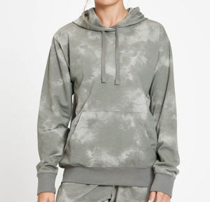 Logo personnalisé lourd 100% coton teinture claire sweats à capuche et sweat-shirt pour femmes sweat-shirt à capuche en polaire pour femmes - Product Image 5