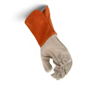 ถุงมือทำงานเชื่อมหนังแท้ป้องกันความร้อนถุงมือทำงานเชื่อมหนังวัวแยกหนังวัวสำหรับช่างเชื่อม - Product Image 6