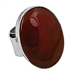 แหวนเงินประดับพลอยคาร์เนเลียนสำหรับผู้หญิง ปรับขนาดได้ ดีไซน์ทันสมัย ชุบทอง ประดับอย่างสวยงาม แบรนด์ส่วนตัวที่ได้รับอนุญาต - Product Image 3