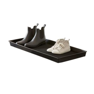 Plateau à bottes polyvalent Plateau pour tapis de sol intérieur et extérieur Rangement des chaussures Support en fer métallique avec finition galvanisée - Product Image 4