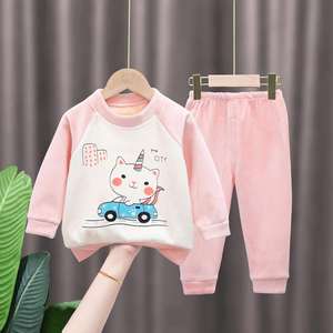 Venta Caliente ODM Conjuntos de Ropa para Niños Casuales de Algodón Suave Cálido con Cuello Redondo y Manga Larga Traje con Logotipo Personalizado Exportación a Todo el Mundo - Product Image 6
