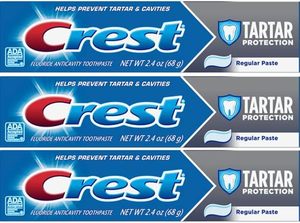 Dentifrice de protection contre le tartre et les caries Crest avec fluorure, pâte régulière, 2.4oz (lot de 3) - Product Image 3