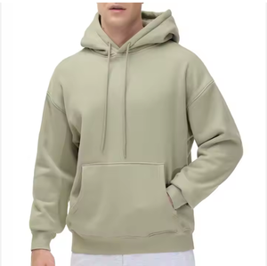 Sweat à capuche pour homme de haute qualité, grande taille, manches longues, pur coton, col double couche, imprimé sur le devant, personnalisable, couleur unie, surdimensionné - Product Image 1