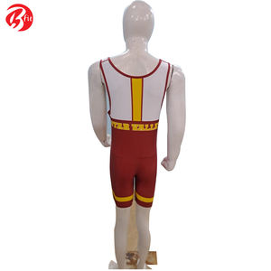 Venta al por mayor sin mangas mejor calidad hombres lucha camisetas en blanco personalizado culturismo traje cómodo Spandex lucha camisetas - Product Image 2