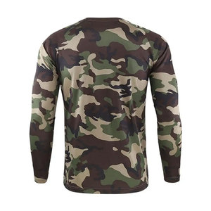 Camouflage Hunting <b>T</b>-<b>Shirt</b> Canvas <b>Polyester</b> Breathable Quick Dry Lightweight Outdoor Tactical Men's Autumn Wear - Product Image 2