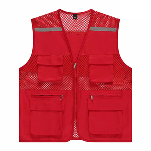 Chaqueta de trabajador de la construcción con cremallera transpirable de alta visibilidad Chaleco reflectante de seguridad multibolsillo/ropa para una seguridad óptima - Product Image 1