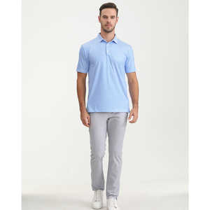 Logotipo personalizado Impresión de pantalla de alta calidad Manga corta Tallas grandes Poliéster Spandex Humedad Hombres Ropa Hombres camiseta Camisa de golf - Product Image 6