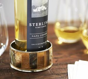 Sous-verre de bouteille en métal moderne de forme ronde pour la protection de boisson de conception minimaliste élégante de table de bureau à la maison - Product Image 5