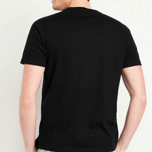 T-shirt en coton 100% personnalisé en gros, logo personnalisé, streetwear ample, uni, noir, gris, t-shirt pour homme - Product Image 5