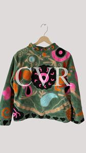 Abrigo Bohemio Bordado con Cuello Mandarín, Manga Larga, Talla Grande, Estampado Floral, Hecho a Mano, de Algodón, Estilo Otoñal para Mujer - Product Image 3