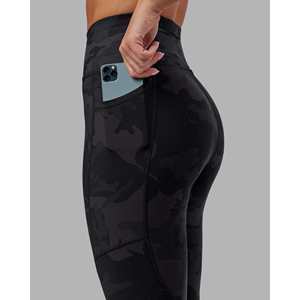 Rep Ultra <b>High</b>-Rise 7/8 <b>Legging</b> with Pockets-<b>Black</b> Camo Print Breathable Nylon Spandex Elastic <b>Waist</b> XS-XXL - Product Image 5