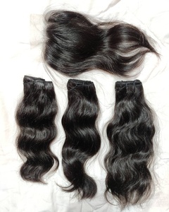 Authentique Temple Collection Extensions de Cheveux Humains Vierges Indiens Bruts Paquets de Perruque Naturelle en Gros - Product Image 1