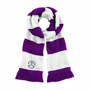 Wholesale oem promotional high quality winter warm gaa scarf comfortable customized printed acrylic football gaa scarfs