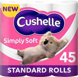 Cushelle <b>Simply</b> Soft Toilet Roll 45 Standard Rolls - Product Image 6