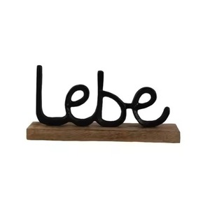 Statue élégante de Lebe en métal pour table à manger de Noël et décoration de maison de vacances - Product Image 1