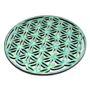 Sous-verre imprimé fleur de vie chakra de guérison - Product Image 1