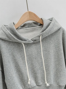 Survêtement élégant en velours pour femmes Logo personnalisé Crop Tops Hoodies 2 pièces Jogging survêtement ensemble avec un design élégant pour dames - Product Image 2