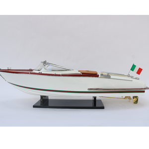 เรือจำลองสีขาวขนาด24 "Riva aquariva เรือจำลองไม้สำหรับจัดแสดงของที่ระลึก-สินค้าหัตถกรรมสำหรับตกแต่ง - Product Image 1