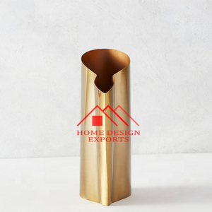 Vases à fleurs modernes en acier doré pour centres de table de mariage, vente en gros au prix le plus bas, trompette en métal aluminium - Product Image 3