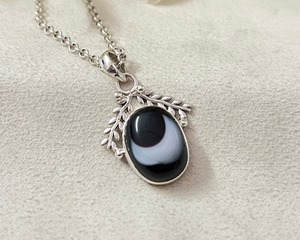 Evil Eye Silver Pendant Necklace, Oval Evil Eye Pendant, Evil Eye Jewelry Evil Eye Jewelry, Anniversary Gift - Product Image 4