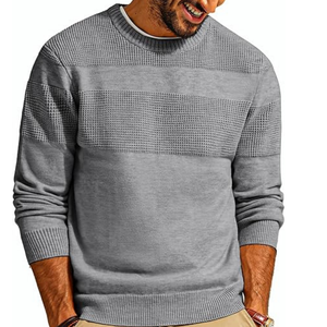 Venta al por mayor de punto de cuello alto suéter de algodón para hombres cálido invierno prendas de punto OEM personalizado a granel suministro - Product Image 6