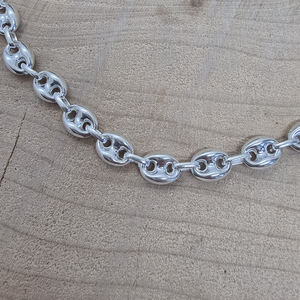 Cadena de eslabones de Plata de Ley 925 Unisex, joyería de Sailor para hombre y mujer, collar de granos de café, joyería al por mayor para hombre, gran oferta - Product Image 3