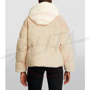 Venta al por mayor de alta calidad 2023 mujeres invierno Sherpa Puffer chaqueta Casual cálido invierno unisex con logotipo personalizado - Product Image 2