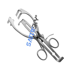 Retractor Mayo Adams, hoja central de doble punta, instrumentos quirúrgicos veterinarios, acero inoxidable, grado alemán, alta calidad - Product Image 1