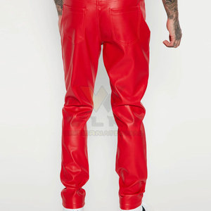 Venta al por mayor 100% de alta calidad de cuero genuino de los hombres pantalones de cuero de piel de oveja con el mejor precio - Product Image 6