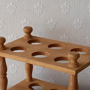 Porte-oeufs en bois empilable de ferme Stockage d'oeufs frais Porte-oeufs en bois - Product Image 1