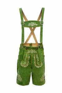 Short en cuir élégant bavarois Lederhosen pour hommes avec bretelles solide décontracté 2025 - Product Image 4