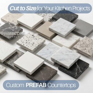 <b>Prime</b> Core Custom Kitchen Bathroom Vanity Tops Artificial Stone Eco-Friendly Non-Toxic Contemporary Carrara Calacata Hotel - Product Image 1