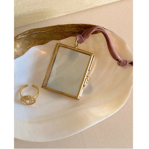 Hot Selling Premium Quality Clear Glass Set of Two Mini Size <b>Photo</b> <b>Frame</b> <b>Gold</b> Color Flower Decor Hanging Wall Home Jewelry Boxes - Product Image 2