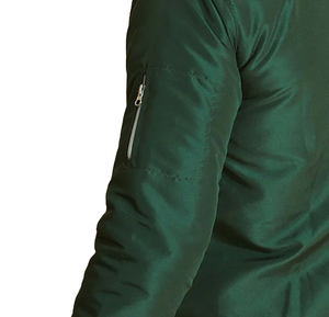 Veste de vol d'hiver avec logo personnalisé OEM pour hommes meilleur design de col montant grande rue broderie personnalisée appliques nouveau bombardier en tissu - Product Image 4