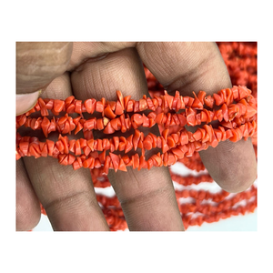 Cuentas de forma de Chips de Coral italiano Natural, tamaño 4 a 6 Mm, collar suelto de 20 pulgadas, nuevo diseño - Product Image 1