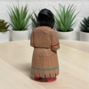 Escultura de Madera Tallada a Mano YEEYAYA, Estilo de Diseño Moderno, Figura de Madera India para Decoración de Oficina y Hogar, Latón Americano Natural - Product Image 4