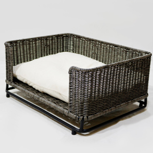 Abri rectangulaire à double couche pour chats et chiens, étanche et résistant aux rayures, multifonctionnel, pour animaux, fabriqué en jacinthe d'eau. - Product Image 3