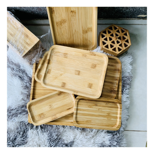 Plateau rectangulaire en bambou naturel écologique pour servir le petit-déjeuner décoration de thé plateau personnalisé comme demande du Vietnam - Product Image 3